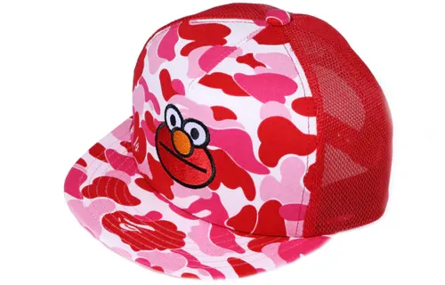 A BATHING APE X Sesame Street Abc Camo Elmo Snap Back Cap