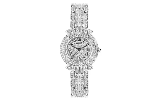 KANGOL Custom Baby's Breath Turn Of Fortune Quartz Movement Metal Strap Watch Women's Watch Silver Dial