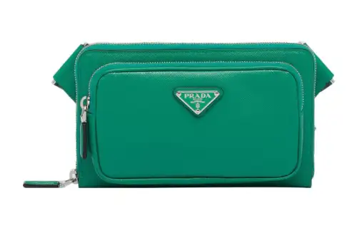 PRADA Saffiano Leather Shoulder Bag, Crossbody Bag Men's Mango