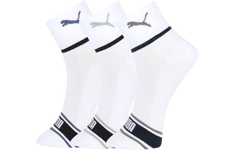 PUMA Mid Calf Socks Men’s White