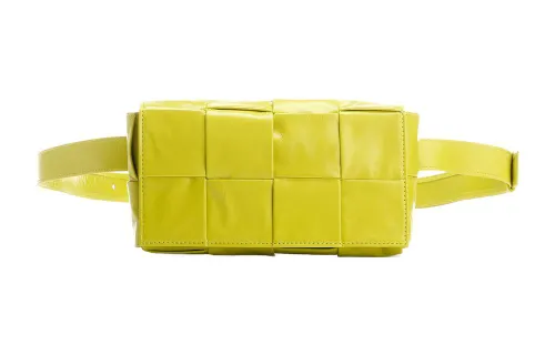 Bottega Veneta Cassette Belt Calfskin Fanny Pack Mini Men's Yellow