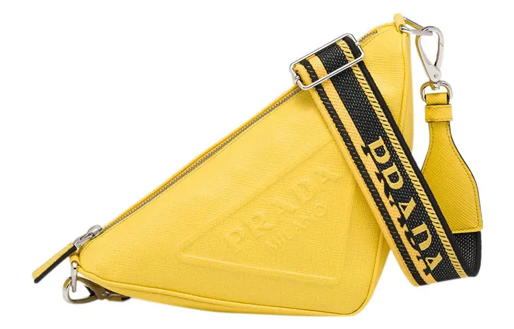 PRADA Saffiano Triangle Bag Sunny Yellow