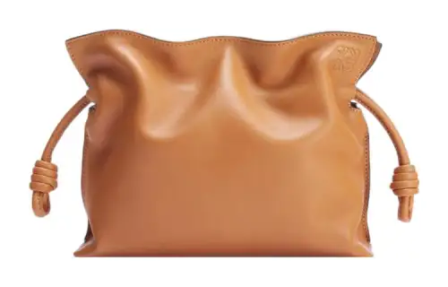LOEWE Flamenco Calfskin One Shoulder Crossbody Clutch Mini Women's Warm Orange