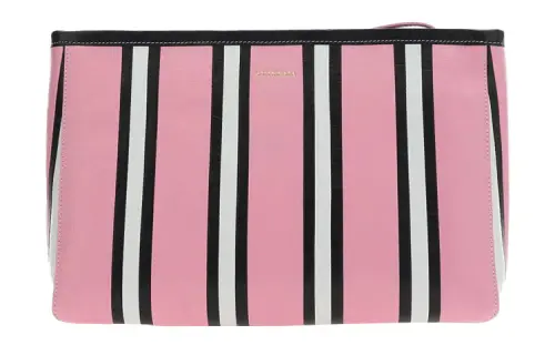 Balenciaga Striped Logo Printed Pouch