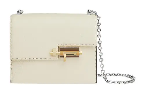 HERMES Verrou Goatskin Crossbody Bags 17 Women's I2 Nata Cream White