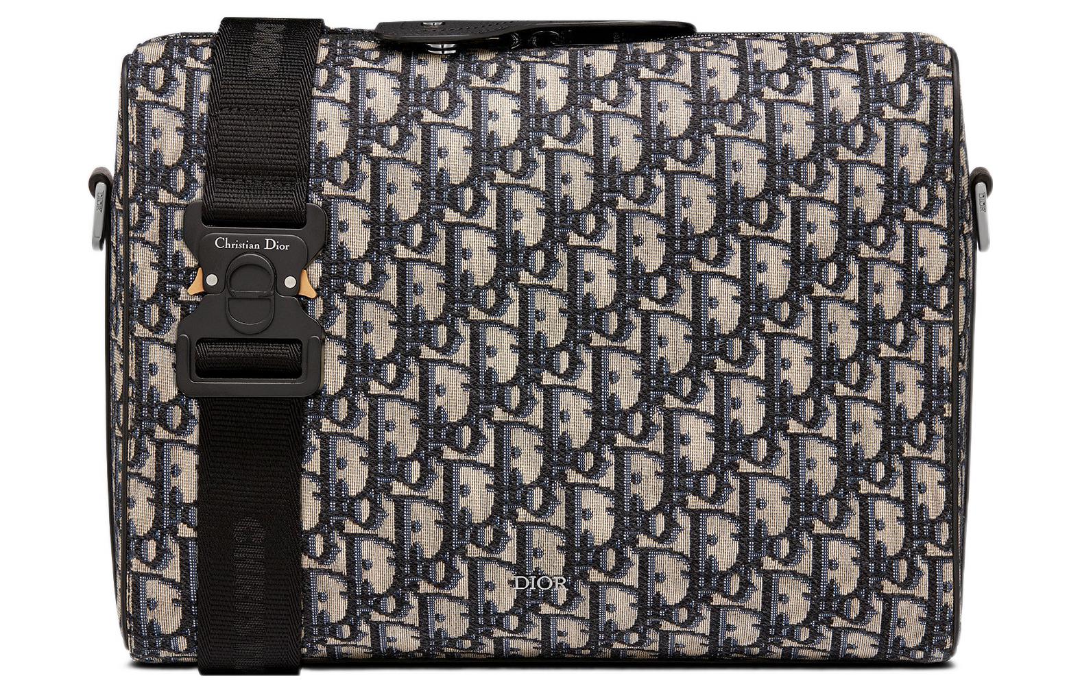 DIOR Lingot Jacquard Grain With Cow Leather Messenger Bag, Crossbody Bag, Shoulder Bag Men's