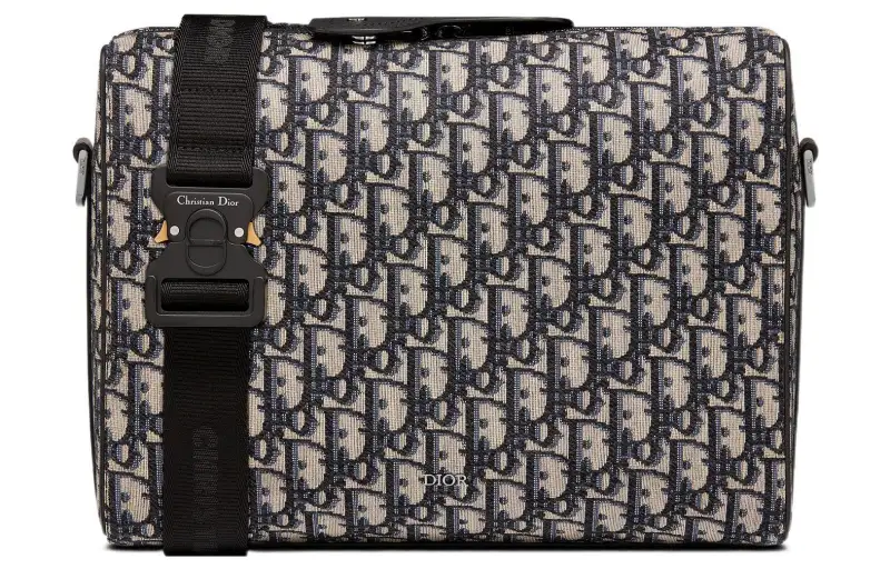 DIOR Lingot Jacquard Grain With Cow Leather Messenger Bag, Crossbody Bag, Shoulder Bag Men's