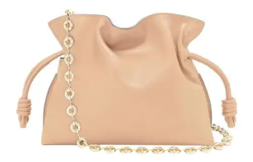 LOEWE Nappa Calfskin One Shoulder Crossbody Clutch Mini Women's Flesh