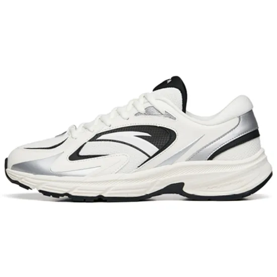 Anta AT952 Cushioning Anti-Slip And Wear-Resistant Low-Top Sports Casual Shoes Ivory White