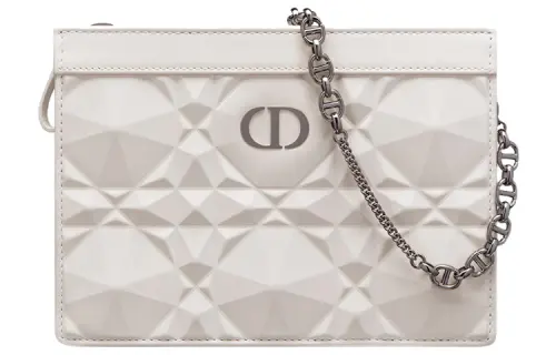 DIOR Caro Cow Leather Handheld Shoulder Bag, Crossbody Bag Women's White