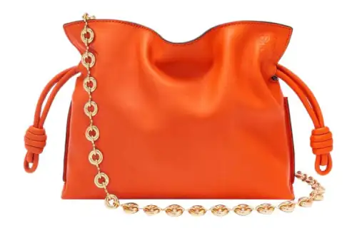LOEWE Flamenco Nappa Calfskin Clutch Mini Women's Orange