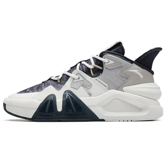 ANTA Bastard Casual Shoes Women's Low-Top Koala Gray/Ivory White/Iron Man Gray