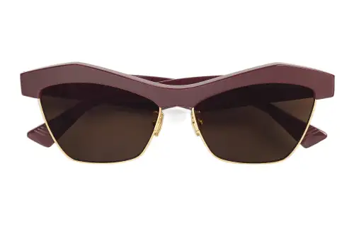 Bottega Veneta Sunglasses Women's Burgundy Red/Red