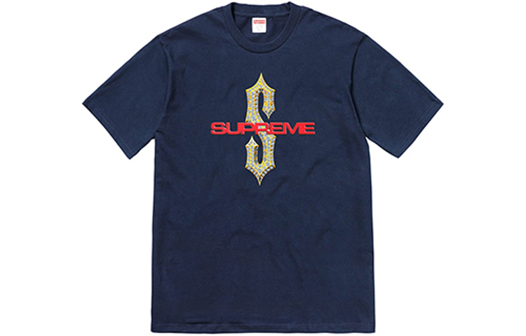 Supreme SS18 Diamonds Tee Navy T