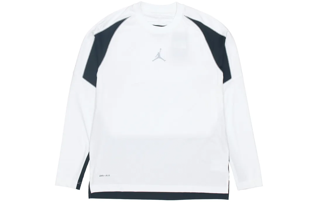 Jordan T Shirts Men's White Crew Neck Moderate Straight Fit