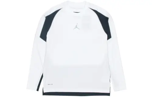 Jordan T Shirts Men's White Crew Neck Moderate Straight Fit