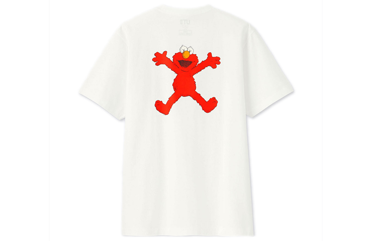 Унисекс футболка UNIQLO x kaws x sesame street T (белый) — фото 2