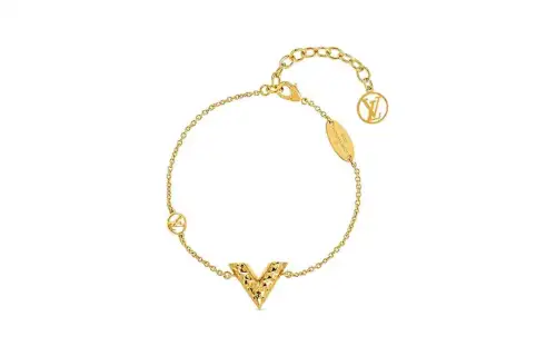 LOUIS VUITTON ESSENTIAL V Bracelets Unisex Gold
