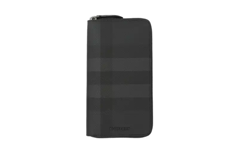 Burberry With Leather Card Holder, Wallet Men's Gray