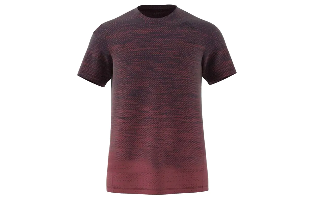 Adidas T-Shirts Men's Red Crew Neck Moderate Straight Fit