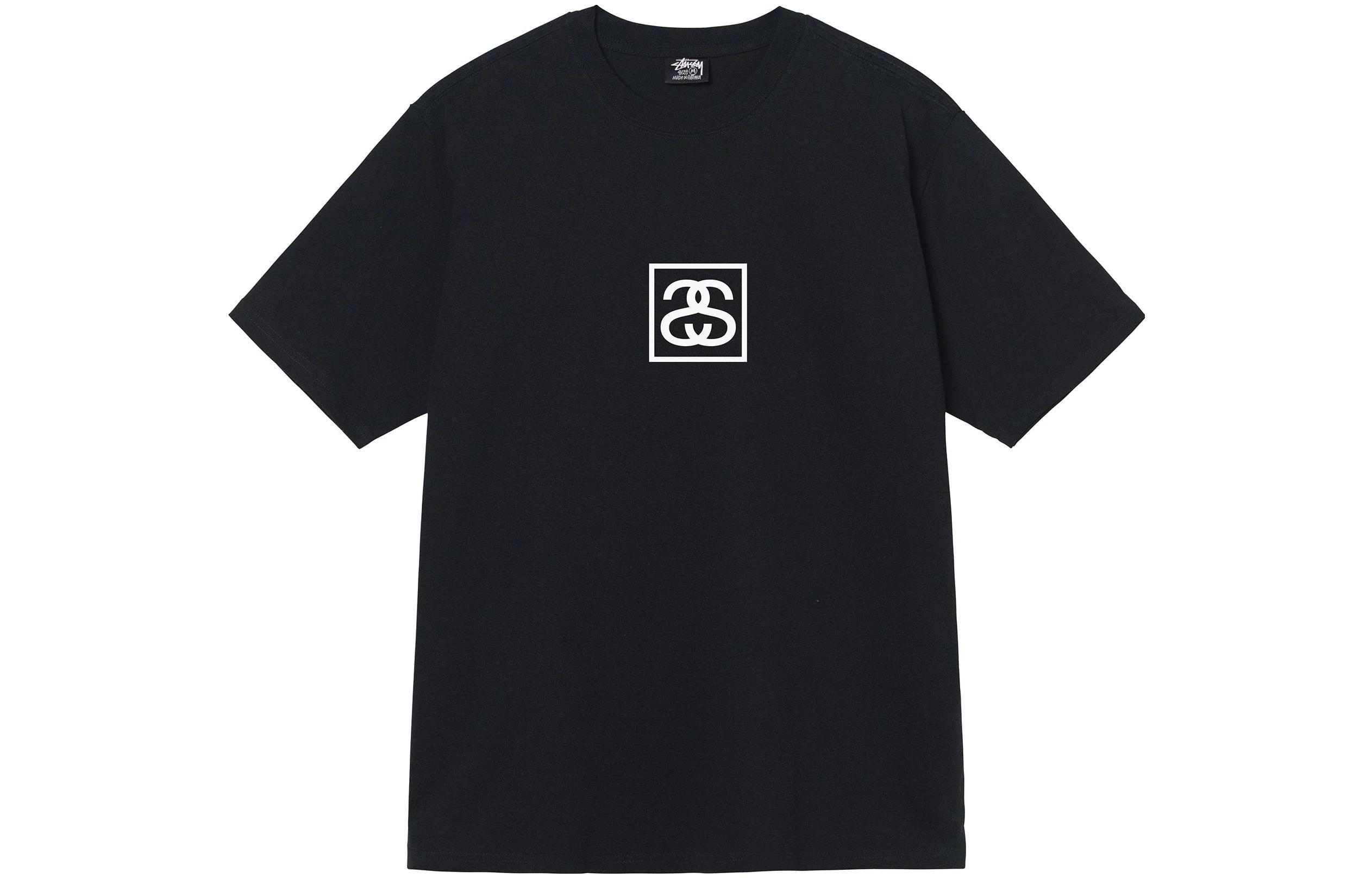 Stussy SS22 ˫S Logo SS-LINK Squared Tee ͼӡɫԲT Ůͬ