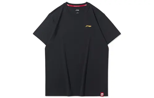Li Ning Table Tennis Clothing Men's Black Crew Neck Moderate