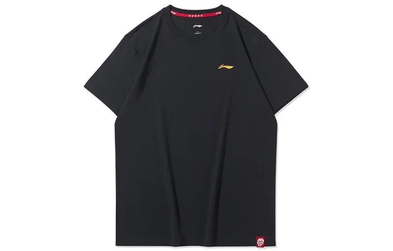 Li Ning Table Tennis Clothing Men's Black Crew Neck Moderate