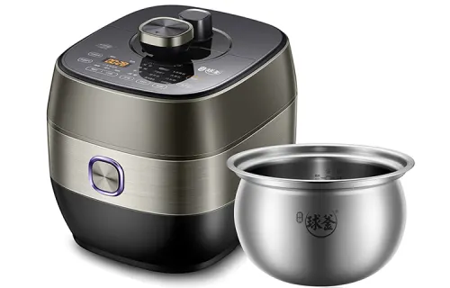 SUPOR Supor electric pressure cooker, household 5-liter stainless steel spherical kettle pressure cooker, one pot with two bladders, IH high-fire fast cooking pot, multi-functional fresh breath, intelligent soup making for adding vegetables midway, SY-50FH33