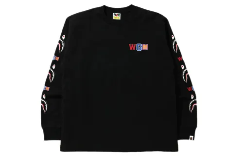 Bape Wgm Shark Relaxed Fit L/S Tee