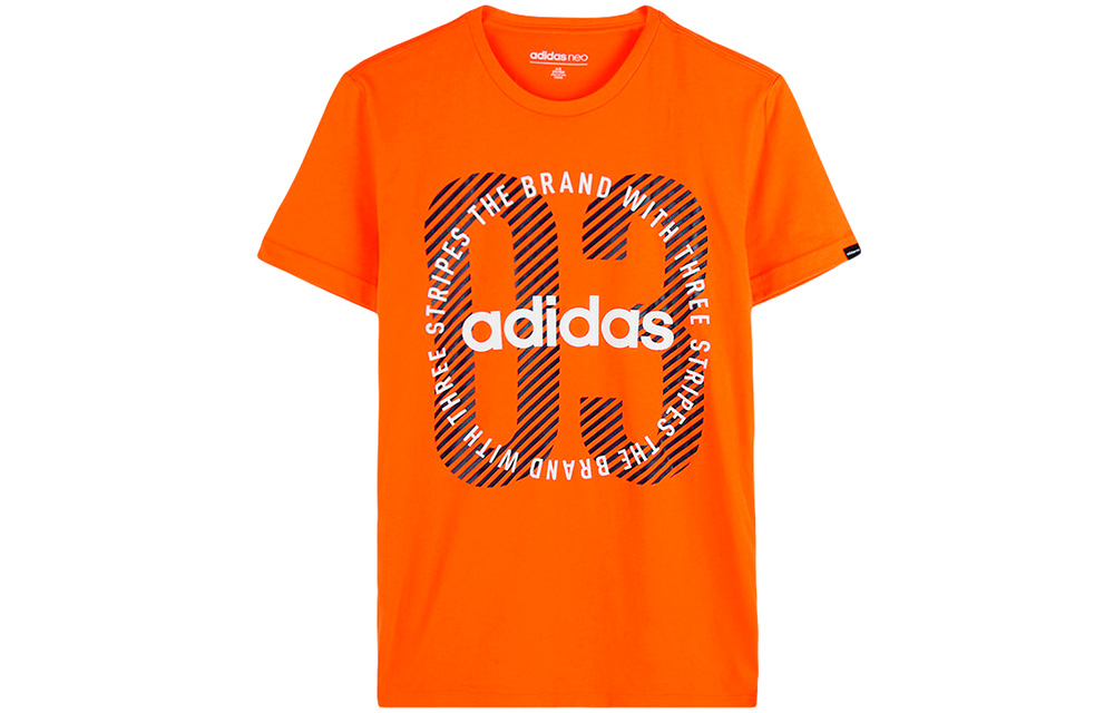 Мужская футболка adidas neo T (оранжевая) — фото 1