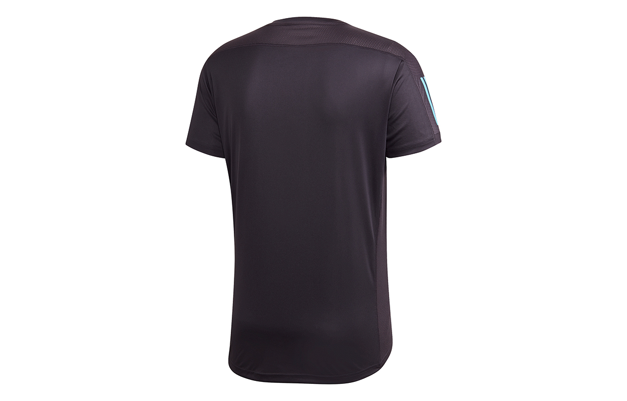 Adidas Set in Sleeve Running T Shirt Men’s Black
