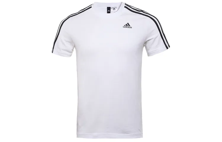 Adidas T-Shirts Men's White Crew Neck Moderate