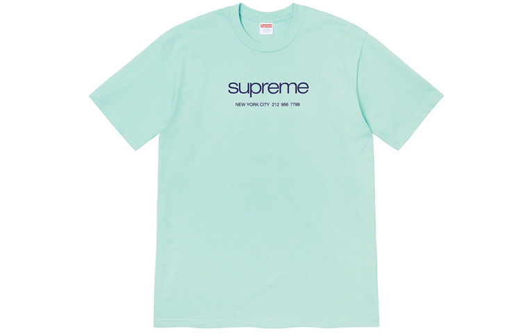 Футболка Supreme SS20 Classic Logo (голубая)