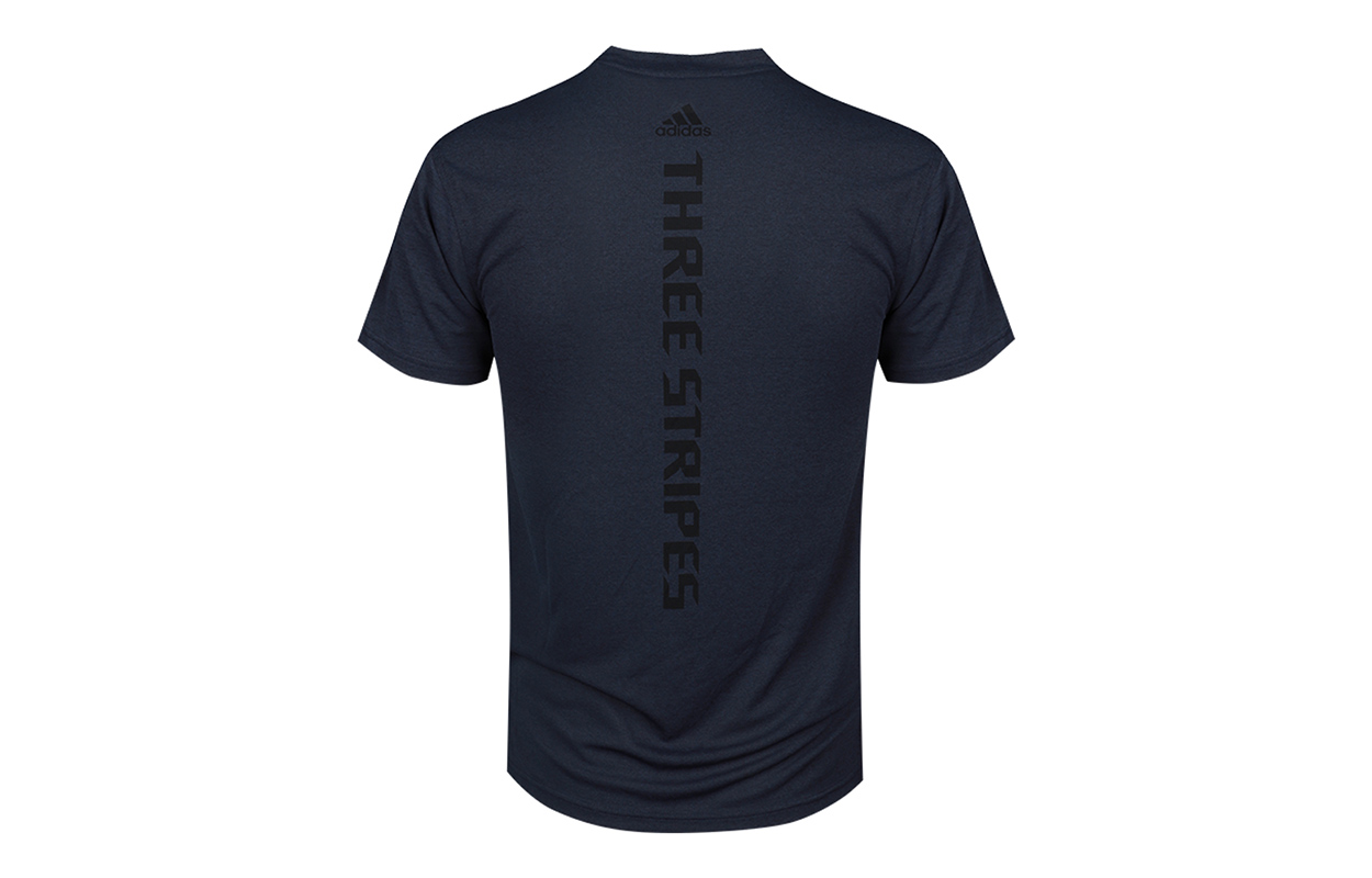 Мужская футболка adidas Bar Tech Tee (темно-синяя) — фото 2