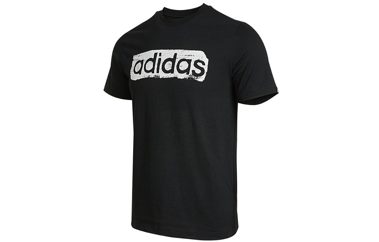 Мужская футболка adidas M Brshstrk V4 T Logo (черная) — фото 3