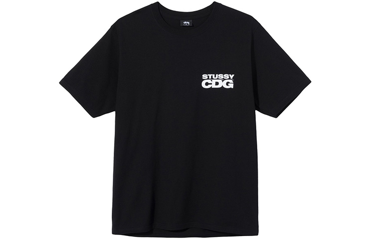 Унисекс футболка Stussy x CDG LogoT (черный) — фото 2
