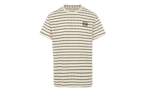 LOEWE T Shirts Men's White Crew Neck Moderate Straight Fit