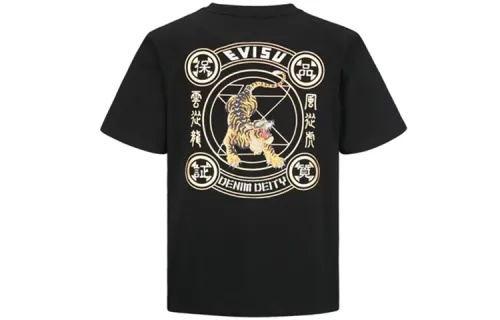 EVISU T Shirts Men's Crew Neck Moderate Straight Fit