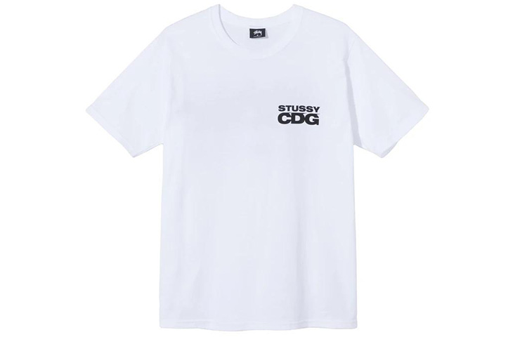 Унисекс футболка Stussy x CDG LogoT (черный) — фото 4