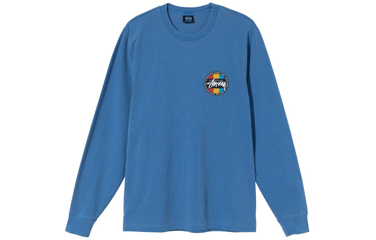 Лонгслив Stussy Classic Dot Dyed Ls Tee (зеленый) — фото 8