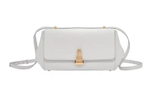 Bottega Veneta Calfskin Crossbody Bag, Shoulder Bag Women's White