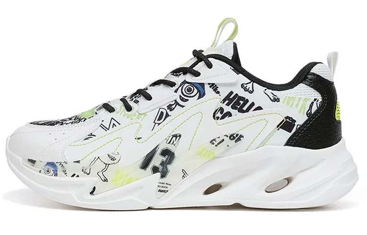 XTEP Lightning Chunky Sneakers Men's Low Top Canvas White/Black