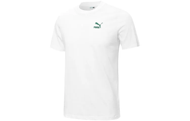 PUMA T-Shirts Men's White Crew Neck Moderate