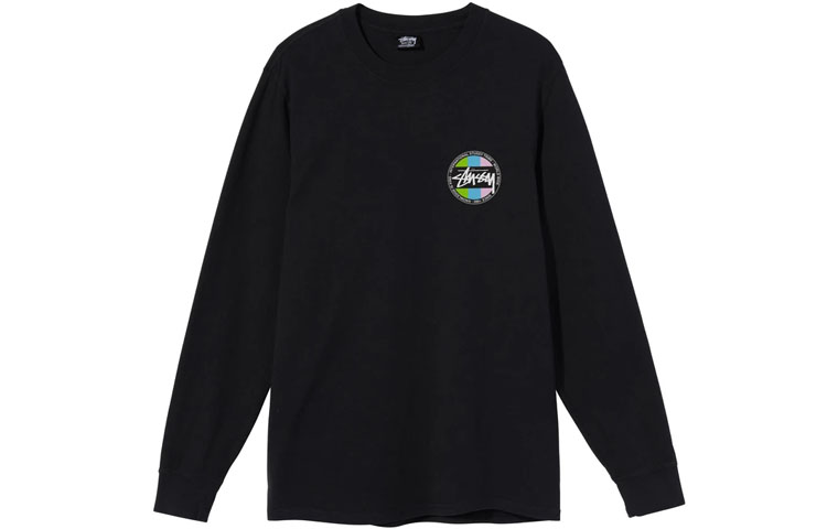 Лонгслив Stussy Classic Dot Dyed Ls Tee (зеленый) — фото 10
