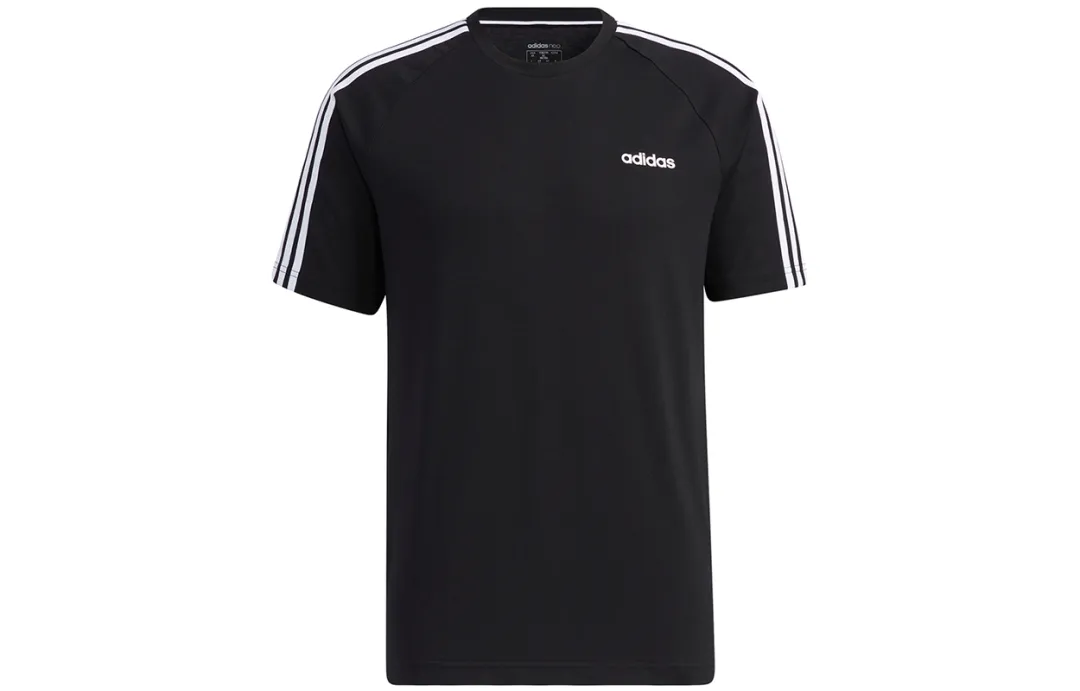 Adidas Neo T Shirts Men's Black Crew Neck Moderate Straight Fit