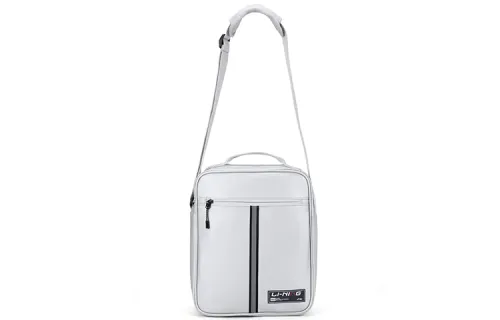 Li Ning Synthetic Leather Table Tennis Bag, Shoulder Bag Regular Unisex Gray