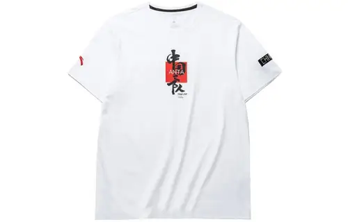 ANTA Variety Training Collection T Shirts Unisex White Crew Neck Moderate Straight Fit