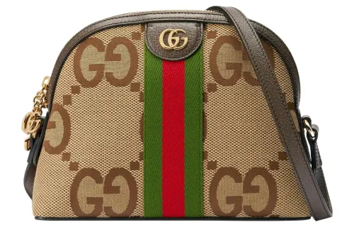 GUCCI Canvas Bag, Shoulder Bag, Crossbody Bag Small Women's Ebony