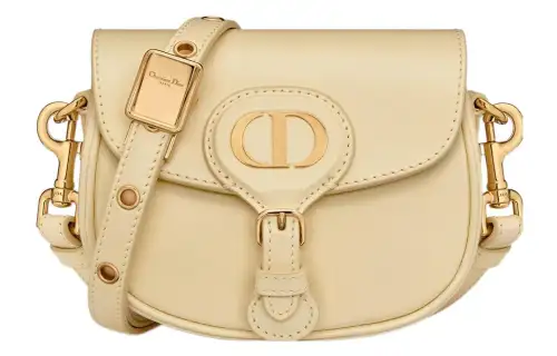 DIOR Bobby Smooth Cow Leather Shoulder Bag, Crossbody Bag Extra Mini Women's Light Yellow