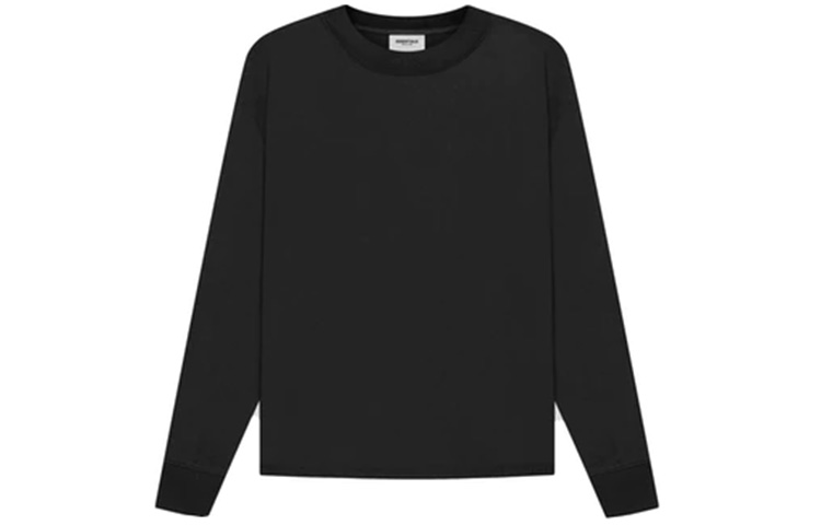 Футболка Fear of God Essentials SS21 Long Sleeve Tee Stretch Limo LogoT (черный) — фото 2